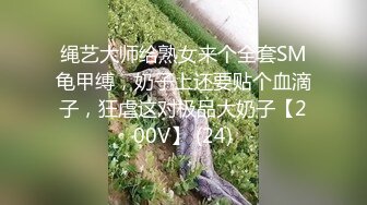 绳艺大师给熟女来个全套SM龟甲缚，奶子上还要贴个血滴子，狂虐这对极品大奶子【200V】 (24)