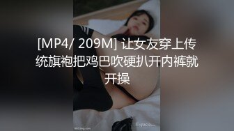 [MP4/ 209M] 让女友穿上传统旗袍把鸡巴吹硬扒开内裤就开操