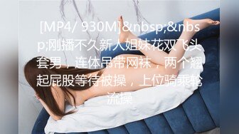 [MP4/ 930M]&nbsp;&nbsp;刚播不久新人姐妹花双飞头套男，连体吊带网袜，两个翘起屁股等待被操，上位骑乘轮流操